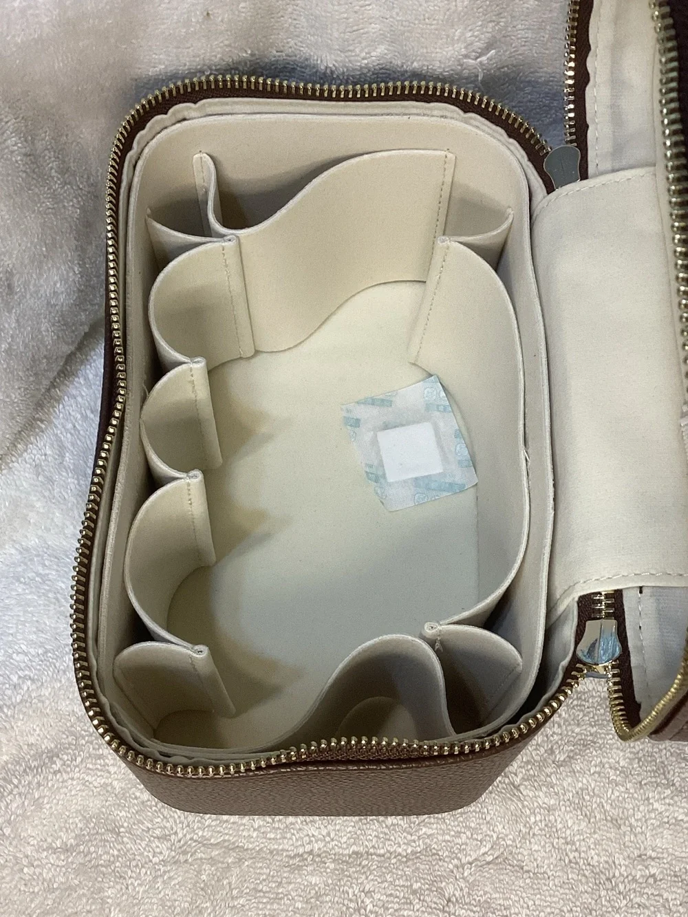 Classic Brown Women’s Vanity Case Bag - Gold Hardware